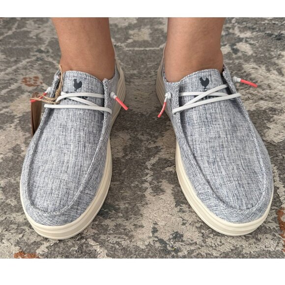 PITAS Poppy Lightweight Slip-On Loafers/Casual Shoes/Sneakers Gray/Navy Sz 7 NEW - Picture 7 of 11